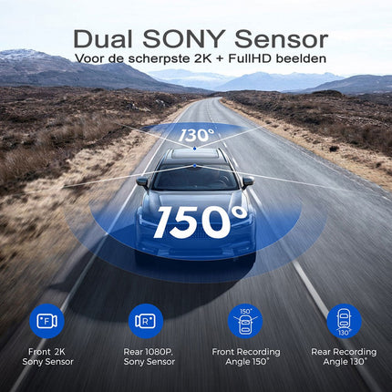 AZDome AR09 4K 2CH Full Mirror Wifi Touch Innenspiegel Dashcam
