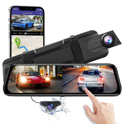 AZDome AR09 4K 2CH Full Mirror Wifi Touch Innenspiegel Dashcam