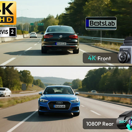 Botslab G300H Plus 4K WiFi GPS 2CH 64 GB Dashcam