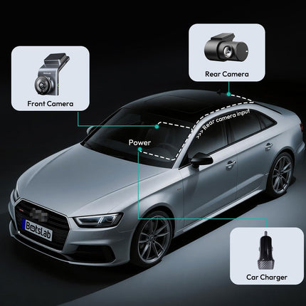 Botslab G300H Plus 4K WiFi GPS 2CH 64 GB Dashcam