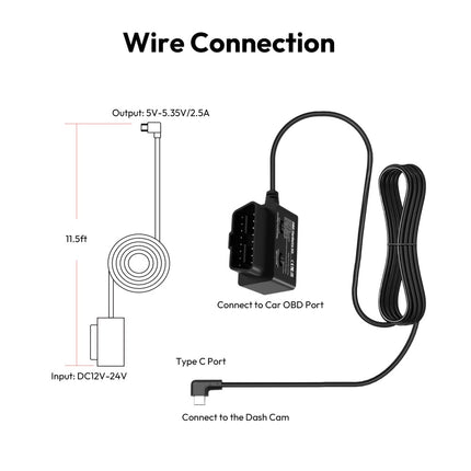 Botslab OBD-Hardwire Kit USB-C