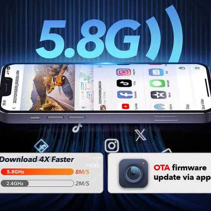 Redtiger A4 4K Touch Wifi GPS 2CH 64gb Dashcam