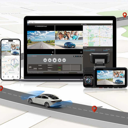 Redtiger F17 3CH 4K Wifi GPS 64gb Dashcam