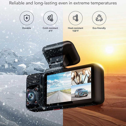 Redtiger F17 3CH 4K Wifi GPS 64gb Dashcam