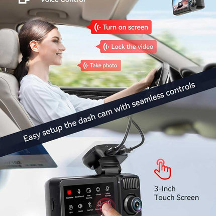 Redtiger F17 Elite 3CH 4K Wifi GPS 128gb Dashcam