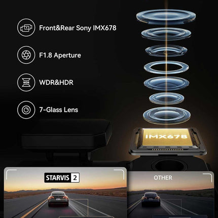 Redtiger F77 4K Touch Wifi GPS 2CH 128gb Dashcam