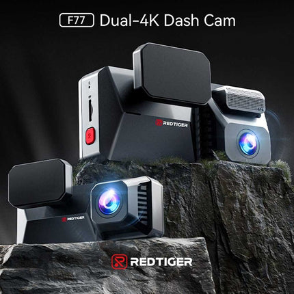 Redtiger F77 4K Touch Wifi GPS 2CH 128gb Dashcam