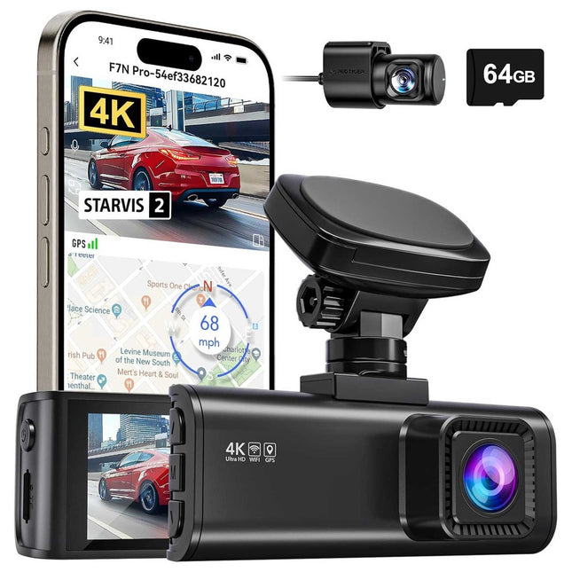 Redtiger F7N Pro 4K Wifi GPS 2CH 64gb Dashcam