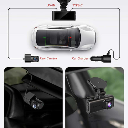 Redtiger F7NP 4K Wifi GPS 2CH 128gb Dashcam