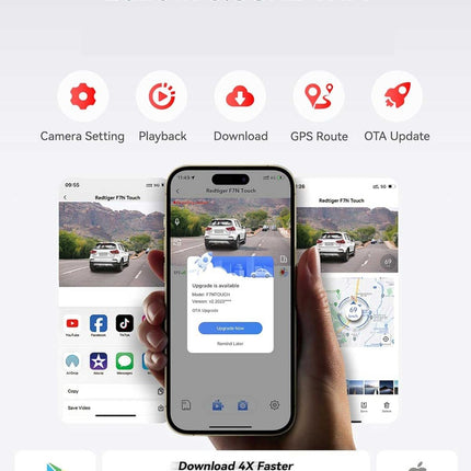 <tc>Redtiger F7NT Touch 4K Touch WiFi GPS 2CH 128 GB Dashcam</tc>
