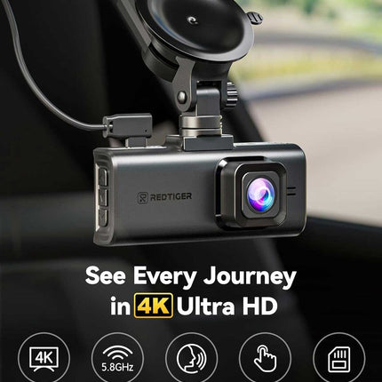 Redtiger F7NX 4K Touch Wifi GPS 2CH 128gb Dashcam