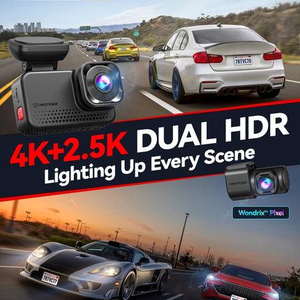 Redtiger ViewClear 70 4K Touch WiFi GPS 2CH 128 GB Dashcam
