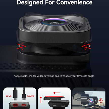 Redtiger ViewClear 70 4K Touch WiFi GPS 2CH 128 GB Dashcam