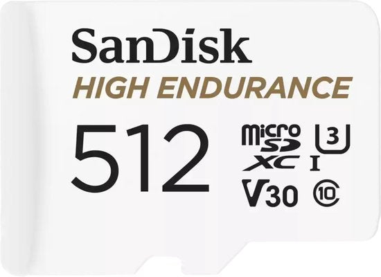 <tc>SanDisk 512 GB High Endurance U3 V30 microSD-Karte</tc>