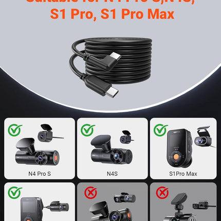 Vantrue N4 Pro / N4S 9-Meter-Kabel für die Rückfahrkamera