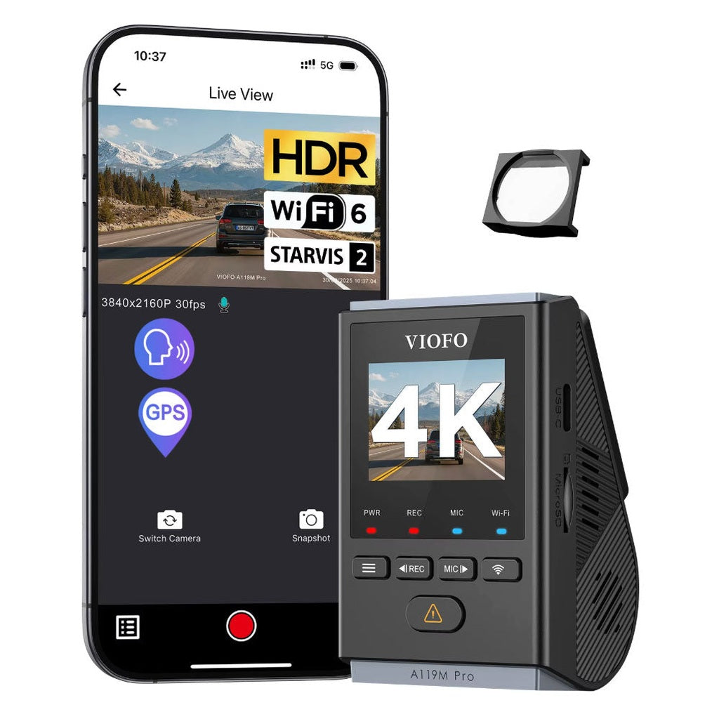 Viofo A119M Pro 4K WiFi-GPS-Dashcam