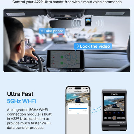 Viofo A229 Ultra 2CH 4K Wifi GPS Dashcam
