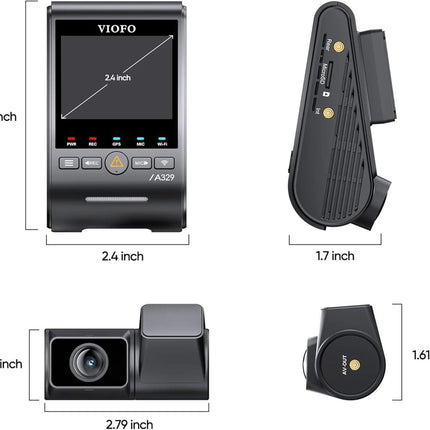 Viofo A329T 2CH 4K WiFi-GPS-Dashcam