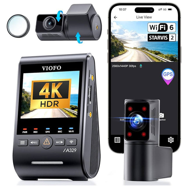 Viofo A329T 3CH 4K WiFi-GPS-Dashcam