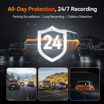 Wolfbox G900 Tripro Bumper 3CH 4K Wifi GPS 256gb Mirror Dashcam