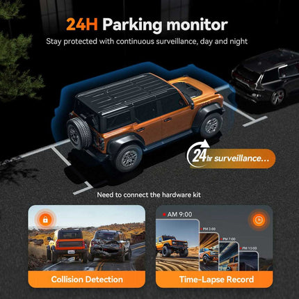 Wolfbox G900 Tripro Kabine 3CH 4K WiFi GPS 256gb Spiegel Dashcam