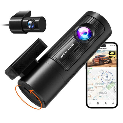 Wolfbox i05 4K Wifi GPS 2CH 32gb Dashcam