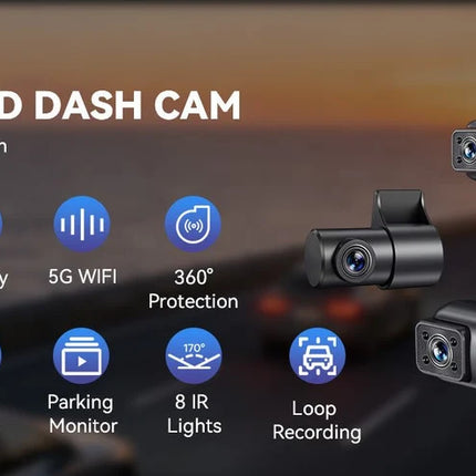 <tc>AZDome M350 4CH 2K WiFi GPS 64 GB 360-Grad-Dashcam</tc>