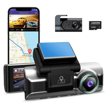 AZDome M550 Pro 2CH 4K Wifi GPS 64gb Dashcam