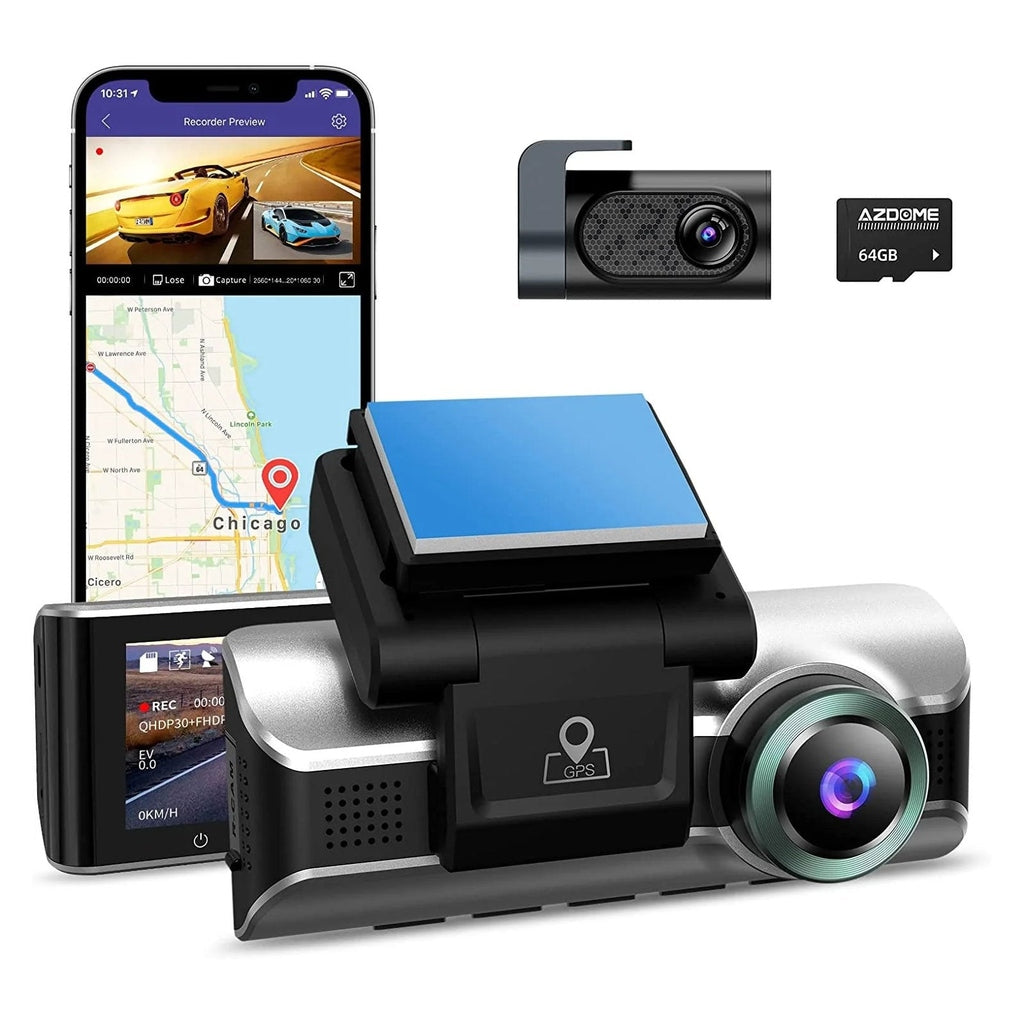 AZDome M550 Pro 2CH 4K Wifi GPS 64gb Dashcam