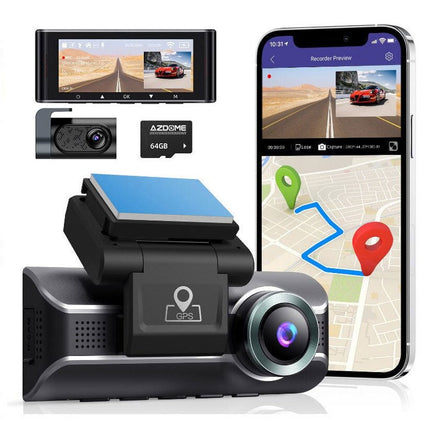 AZDome M550 Pro 2CH 4K Wifi GPS 64gb Dashcam
