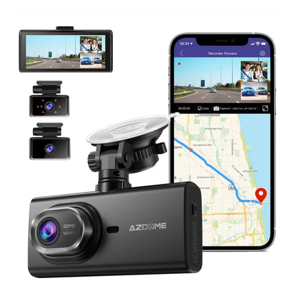 AZDome M560 3CH 4K Wifi GPS 128gb Dashcam