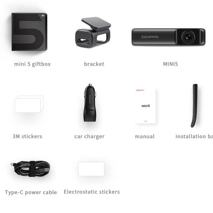 DDPai Mini 5 True 4K Wifi GPS 64gb Dashcam