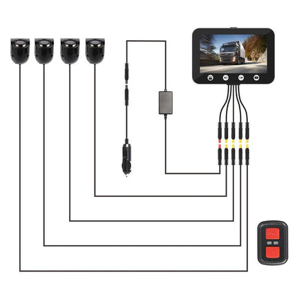 Motocam C4.3 4CH VGA LKW Dashcam