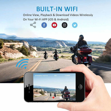 Motocam E6L 2CH Dual Wifi Motorrad Dashcam