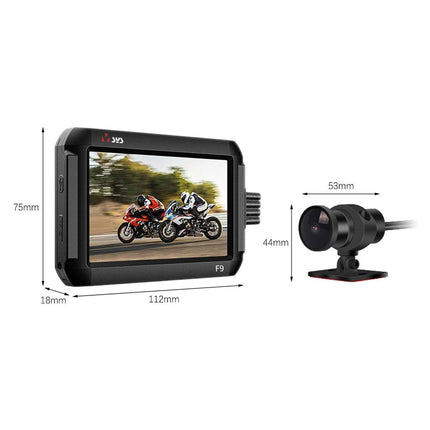 Motocam F9 WiFi GPS 2CH Motorrad Dashcam
