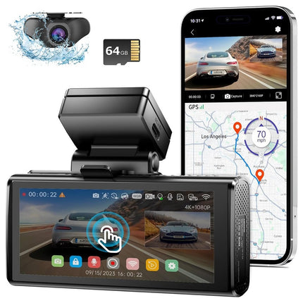 Nanocam M93 Pro 5K Touch Wifi GPS 64gb Dashcam