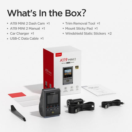 Viofo A119 Mini 2 QuadHD Wifi GPS Dashcam